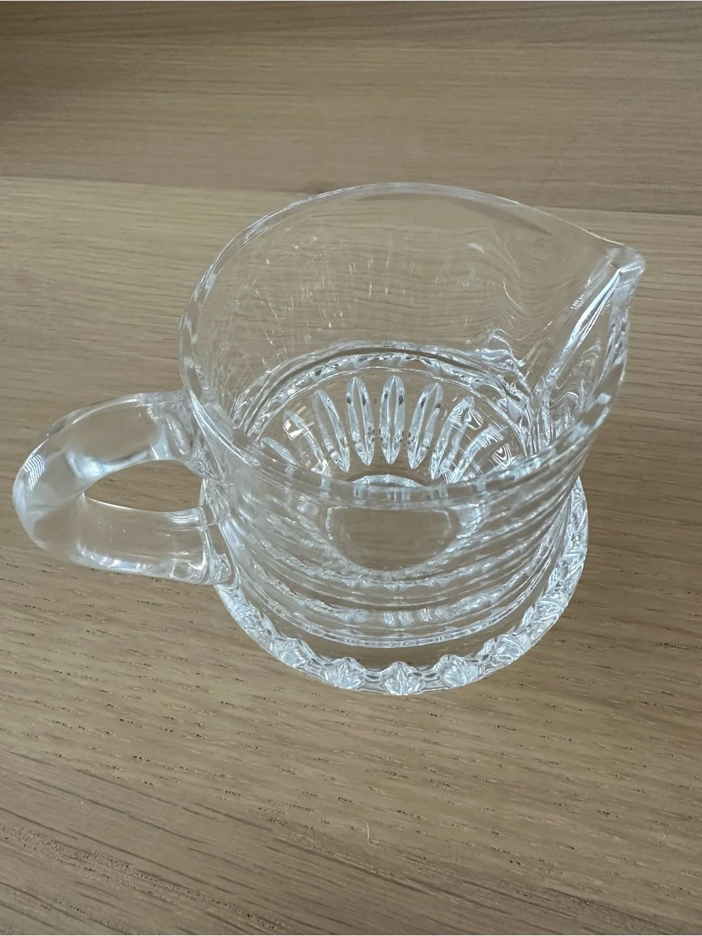 Crystal Glass Creamer Pitcher - Elegant Transparent Design